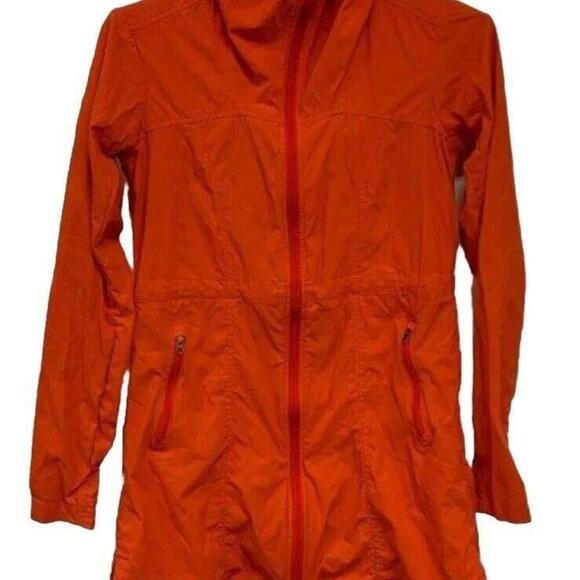 Athleta Womens Size XXS Orange Lightweight Anorak Rain Jacket - Picture 1 of 6